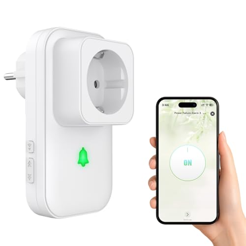 COTINSE WiFi Current Break Detector Smart Socket | Home Burglar Alarm, Power Lack Alarm 110 dB, LED, Blackout Alert on Smart Life/Tuya App