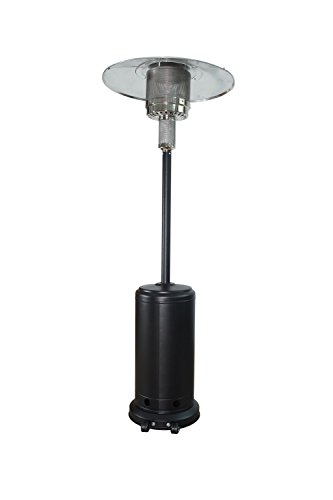Baner Garden ASD-AB Outdoor Propane Patio Heater with Cover-Commercial Tall Hammered Finish Garden Standing LP Gas Porch and Deck, Black