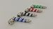 Metal Tobacco Accessory - Feather Design - (2.75") with Built-in Screen and Screw On Cap - 4 Color Multipack (Black, Blue, Green, Red)