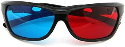 AThumb Blue and Red 3D Eyeglasses Cyan Anaglyph Simple style 3D Glasses Extra Upgrade Style To Fit Over Prescription Glasses for Movies Games