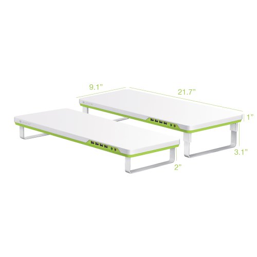 Satechi F1 Smart Monitor Stand with 4 USB Ports and Headphone/Microphone Extension Ports – Compatible with 21.5-Inch iMac, MacBook Pro, MacBook, Dell, PC, Samsung and more (White)
