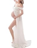 JustVH Maternity Dress for Photography Off Shoulder