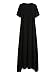 ROMWE Women's Solid Short Sleeve Pocket Loose Maxi Long Party Dress