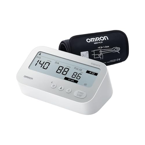 OMRON X4 Connect AFib Oberarm Blutdruckmessgerät mit App & Bluetooth