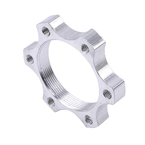 YouCY 2 Pcs Bicycle Free Wheel Hubs Disc Brake Rotor Disc 6 Bolt Bicycle Freewheel Threaded Hubs Disk Bike Disc Brake Rotor Flange Adapter,44MM