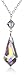 Amazon Collection Sterling Silver Swarovski Elements Crystal Aurora Borealis Teardrop Pendant with Bicone Necklace, 18
