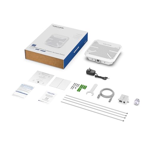 WAVLINK AX3000 WiFi 6 Outdoor Access Points, IP67 Waterproo Outdoor WiFi Extender Long Range with PoE, High Power WiFi Signal Booster, Supports Up to 256 Devices for Farm Backyard, RV