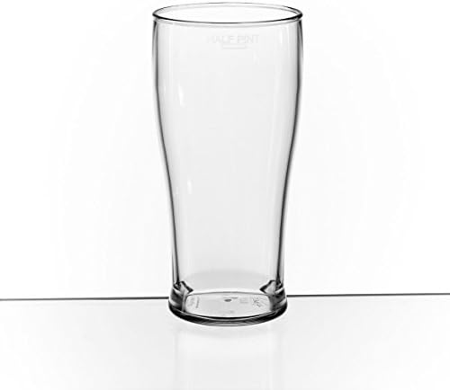 4 Clear CE Marked TRITAN Plastic Half Pint Glasses, Dishwasher Safe 1500+ Cycles (3 Times Equivalent Polycarbonate Glass), Virtually Unbreakable, BPA BPS Free -Choice of Colour and Style