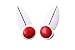 DAZCOS Women's Chibi Moon Cosplay Hair Clips Leaf Shape Costume Accessories (White)