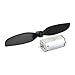 uxcell A14080500ux0177 DC3.7V 23800RPM RC Quadcopter Micro Motor W 2-leaf Propeller, Silver Tone, 2Pcs