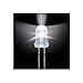 50 Pack Super Bright 16000 - 20000 MCD White 5MM LED with Resistor ( 50 Pcs)
