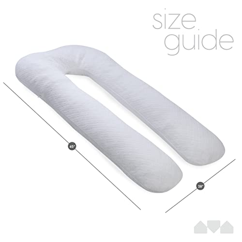 Milliard 65 Inch U Shaped Total Body Support Pillow Memory Foam with