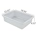 HOMMP 8 L White Small Bus Tub/Box, Small Rectangle Wash Basins, 4-Pack