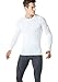 TSLA Men's Thermal Wintergear Compression Baselayer Long Sleeve Top, Thermal Athletic(yud34) - White, Medium