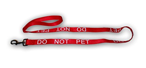 Dog Leash Lead Nylon 30" or 4ft with Reflective DO NOT PET writing