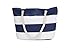 INPLUSER Women's Travel Tote Beach Bag with Large Capacity and Inner Zipper with Rope Handles Tote Bag … (Navy Blue)