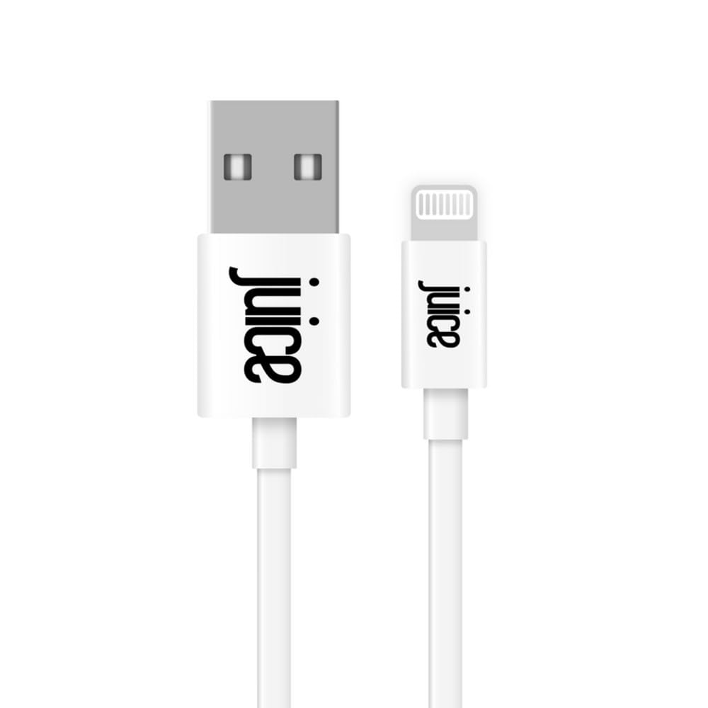 Juice Apple iPhone Lightning 3m Charger and Sync Cable for Apple iPhone 13, 13 Pro, 12, 12 Mini, SE, 11, XS, XR, X, 8, 7, 6, 5, iPad, Pro, Air, Mini, Airpods Pro - White