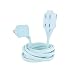 Globe Electric Designer Series 9-ft Fabric Extension Cord, 3 Polarized Outlets, Right Angle Plug, 125 Volts, Mint 22809 primary