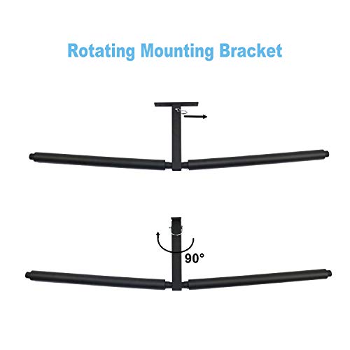 YUANSHI Ceiling Storage Rack-Double Ladder Ceiling Rack-Hi-Port 2 Garage Storage and Organization Hanger Mount-Home,Garage &Shop