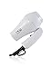 HTG 1000W Tourmaline Dual Voltage Travel Hair Dryer 120/240V With Folding Handle and Light Weight Hair Dryer Real 1000W Mini Hair Dryer Dual Voltage Folding Handle ALCI Plug Travel Blow Dryer (White)