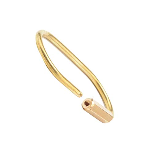 Topker Multi-purpose Carabiner Brass Oval Keychain Keyring Outdoor Simple keychain,Metal key Hook Hiking Camping Equipment