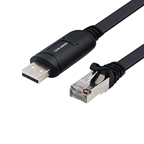 OIKWAN USB Console Cable 6 FT USB to RJ45 Serial Adapter Compatible