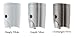 HOMEPLUZ Simply White Manual Wall Soap Dispenser 20 oz (580ml) - Durable Rust Resistant ABS Plastic Casing - Wall Mounted for Kitchen, Bathroom, Home Office, Hotel, Commercial Buildings