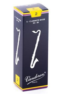 Vandoren Traditional Bass Clarinet Reeds Strength 2.5 Box of 5