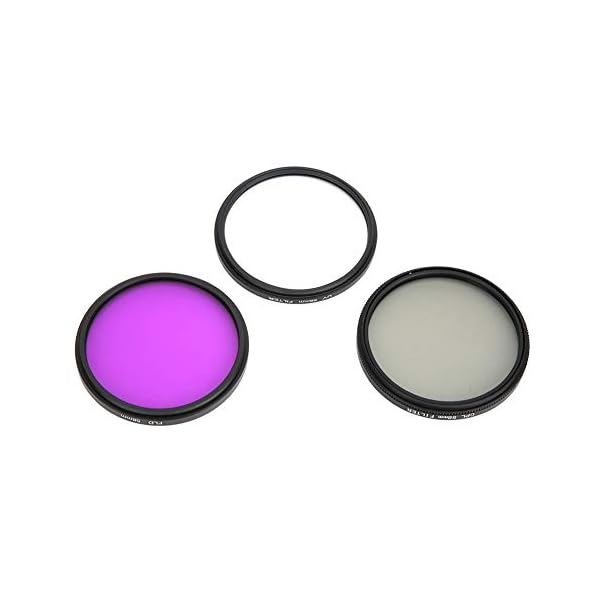 VBESTLIFE 58mm Objektivfilter Set, UV + CPL + FLD Optisches Glas Objektiv Filter Kit mit Aufbewahrungstasche für für für DSLR Kamera
