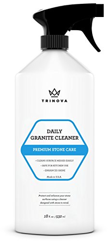 Granite Cleaner and Polish for Daily Use - Enhances Shine and goes on Streakless - For Countertops, Marble, Stone, Bathroom Tile Kitchen, Islands and more