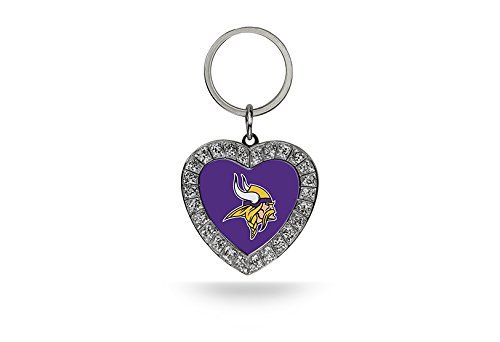 Rico NFL Minnesota Vikings Rhinestone Heart Keychain