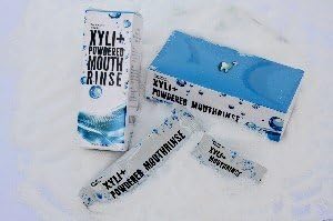 Xylitol Powdered Mouth Rinse Anti Bacteria, Reduce the Risk of Tooth Decay and Freshen Breath Health and Personal Care Mouthwash 4 G. X 24 Sachets