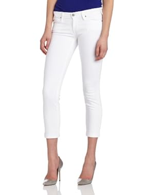 Women's Stilt Roll Up Cigarette Jean in White