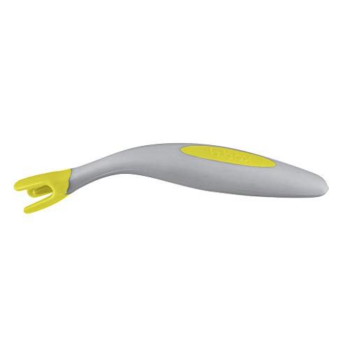 b.box Toddler Easy Grip Cutlery Set with Case, Lemon Sherbet, Includes 1 Spoon and 1 Fork, BPA-Free, Phthalates & PVC Free, Dishwasher Safe