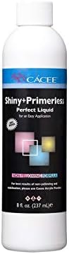 No Primer Acrylic Nail Liquid Monomer, Shiny + Primerless Perfect by Cacee, Protects and Enhances Nails, Professional and Flexible Non-Yellowing Formula, Does Not Contain MMA by Cacee (8 oz)