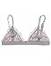 Anemone Women's Full Lace Semi Sheer Bralette Thin Band