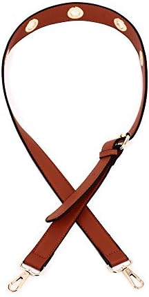 Handbag Strap Replacement Belt PU Leather for Bag Adjustable Handle Shoulder Detachable Removable Cross Body New – 125 cm Long, D2 - Brown
