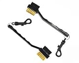 Cosmos pack of 2 Golf club cleaning brush with double sided (Brass &amp; Nylon bristle)