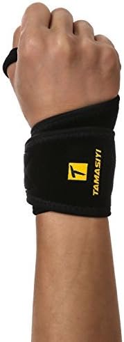 Tamasiyi 305N Adjustable Neoprene Wrist Support Wrist Strap Brace Wraps Latex Free M to L Tennis, Badminton, Basketball, Volleyball, Baseball (L(Around Wrist 6.3"~))