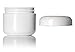 Premium Vials - 2 oz White Doubel Wall jar w/Dome Lid- 12 pack