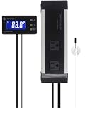 KETOTEK KT4000 Digital Temperature Controller Outlet Thermostat, 2 Stage Heating and Cooling Mode US Plug 1100W with Sensor for Homebrew, Aquarium, Incubator, Pet Breeding, Reptiles