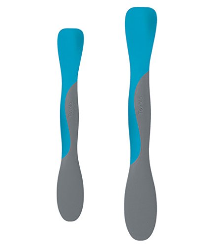 Silicone Scoop And Spread (Light Blue) - Mini And Large, Set Of 2