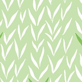 White Blades of Grass, Green, Organic, Woodland Gathering, Clothworks, By the Yard