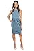 LaClef Womens Front Pleat Knee Length Midi Maternity Dress (Medium, Turquoise)