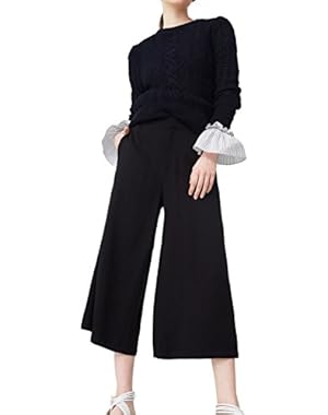 Mango Women's Flowy Cropped Trousers