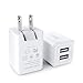 USB Wall Charger, Amoner UL Certified Dual USB 2-Pack 2.1A Wall Charger with Foldable Plug, Fast Travel Charger Cube Compatible with iPhone Xs/XS Max/XR/X/8/7/6S/6S Plus, iPad, Galaxy S9 S8 and More