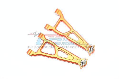 GPM Losi 1/10 Baja Rey 4WD Desert Truck (LOS03008) Upgrade Parts Aluminum Front Upper Suspension Arm - 1 Pair Set Orange