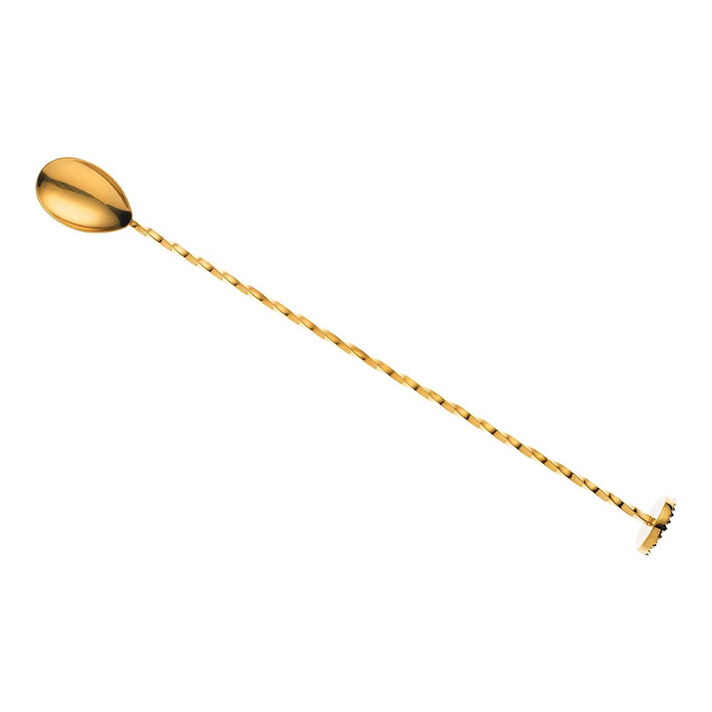 Barfly Barfly Bar Spoon with Muddler, Stainless Steel, Gold
