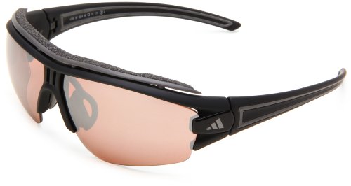 Adidas Evil Eye Halfrim Pro S A168-6054 Rectangle Sunglasses,Matte Black & Gray Frame/Lst Active Silver/Lst Bright Lens,One Size (692740758343)