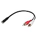 WMPHE 2 Pack RCA to 3.5mm Stereo Female Mini Jack Male Plug Audio Adapter Dual Male Y Cable (2 Pack)